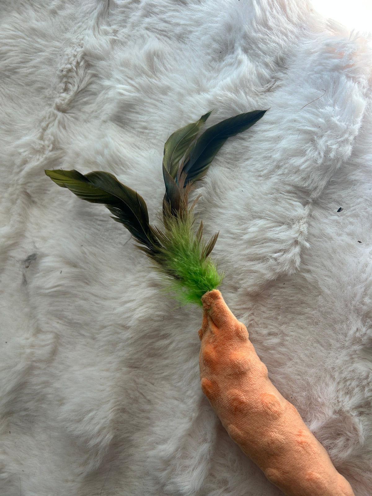 Minky Cat Toy: Carrot Patch Pouncer for Playful Paws - Pritti Kitti Boutique