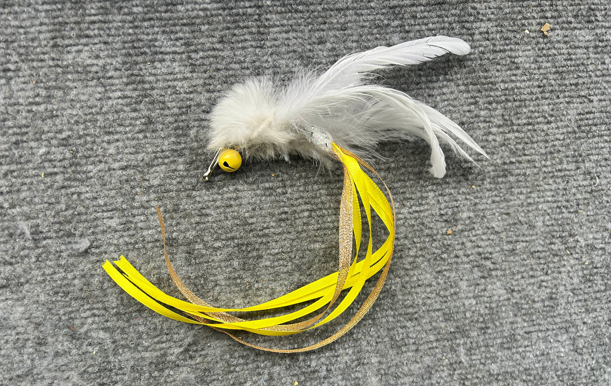 Moonlit Wattle Moth Cat Teaser Attachment - Pritti Kitti Boutique
