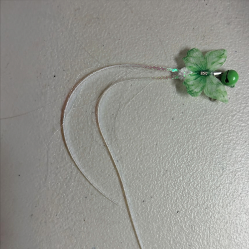 Aussie Bush Cat Toy - Shimmer Bug featuring delicate green butterfly wings and shimmering tails.