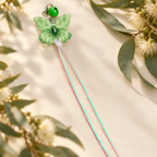 Aussie Bush Cat Toy - Shimmer Bug with green butterfly wings and shimmering tails, perfect for feline play.