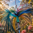 Cat Teaser Wand - Tru Blu Emu Feather Delight for Playful Cats - Pritti Kitti Boutique