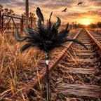 Carn the Crows Feather Cat Wand - Pritti Kitti Boutique