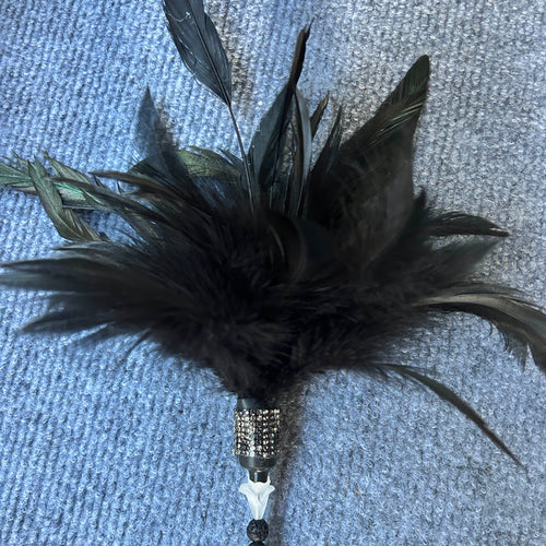 Carn the Crows Feather Cat Wand - Pritti Kitti Boutique