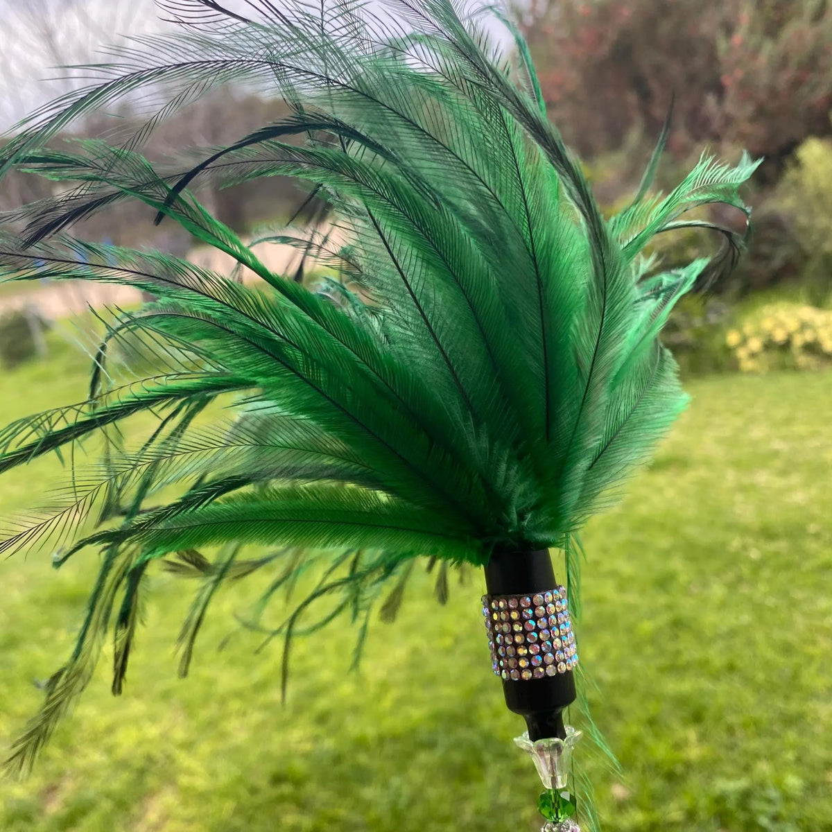 Teaser Wand: Outback Sparkle Emu Feather Cat Toy - Pritti Kitti Boutique