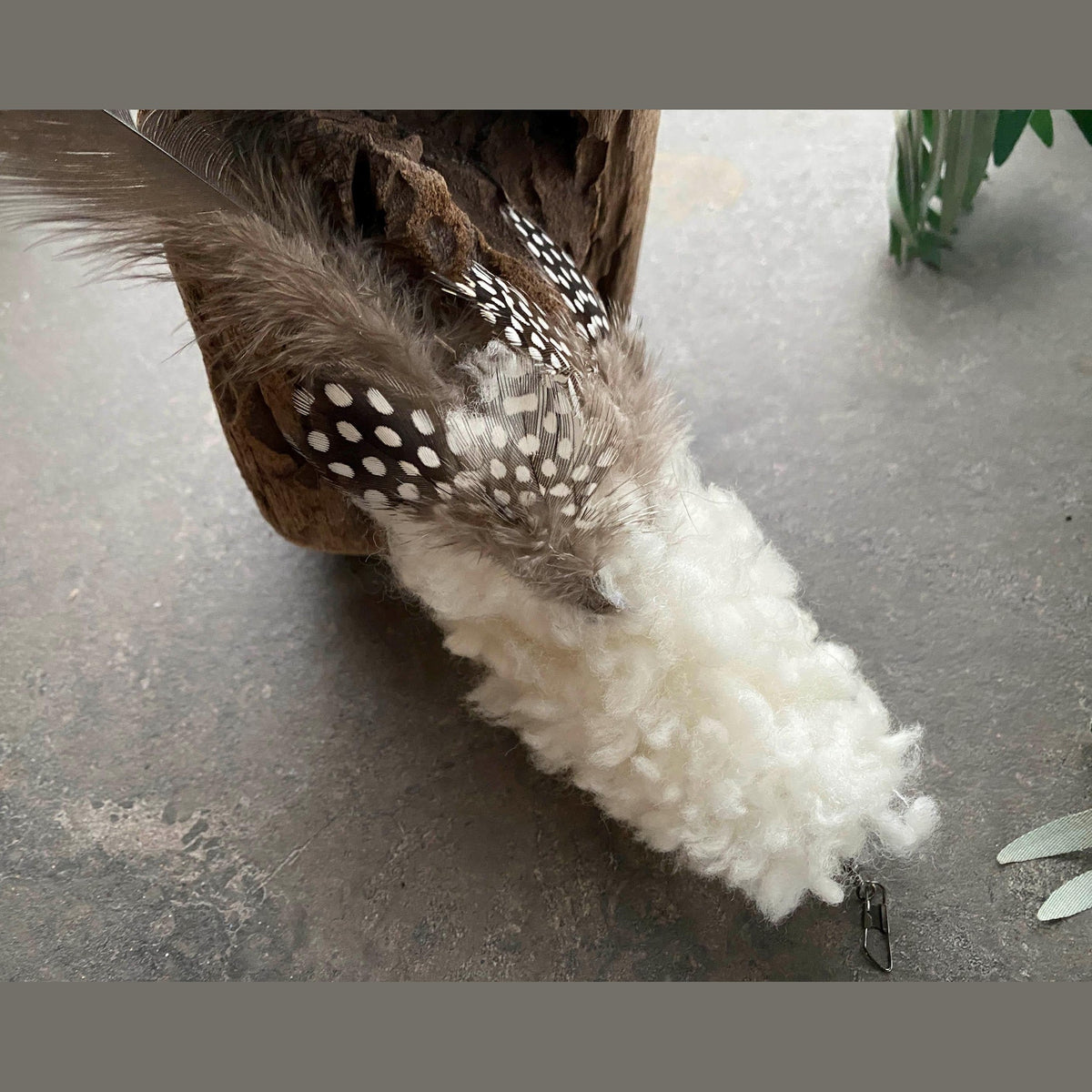 Cat Teaser Attachment: Woolly Flyer Sheepskin Toy for Cats - Pritti Kitti Boutique