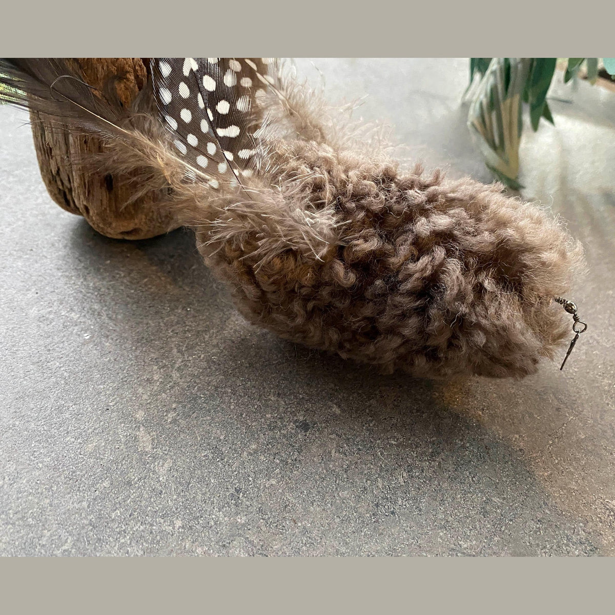Cat Teaser Attachment: Woolly Flyer Sheepskin Toy for Cats - Pritti Kitti Boutique