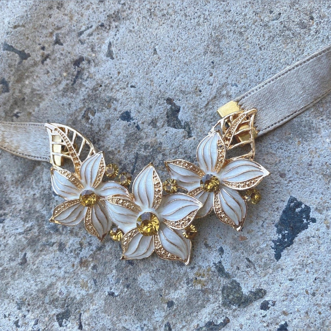 Ivory Blossom Collar - Pritti Kitti Boutique